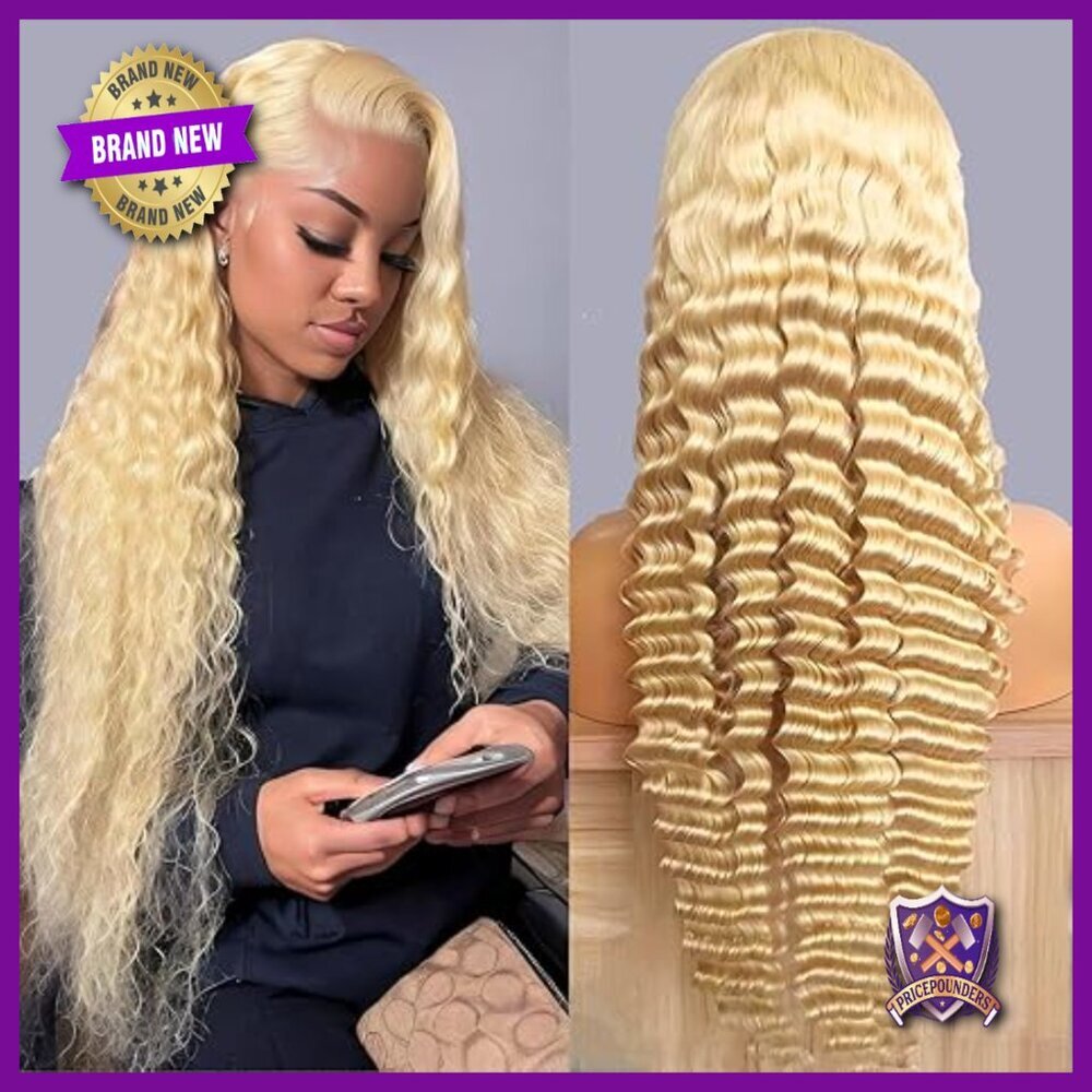 13x6 Lace Front Wig Human Hair Deep Wave 30 Inch 180% Density Pre Plucked